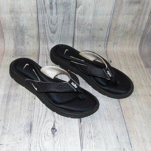 NIKE Comfort Black Flip Flop Sandals Womens Size 9